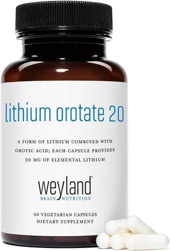 Vista 4 de Orotato de litio - 20 mg de litio elemental, 60 cápsulas vegetarianas (120 unidades (paquete de 2))