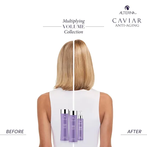 Vista 11 de Alterna Caviar Anti-Envejecimiento Multiplicación Volumen Styling Mist, 5 onzas, Para Cabello Fino, Delgado, Agarre Ligero, Libre de Sulfato