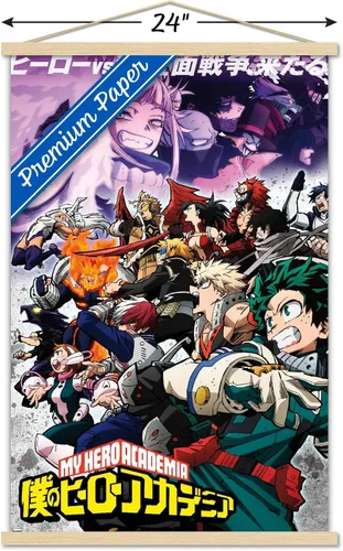 Vista 3 de Trends International My Hero Academia: Season 6 - Póster de pared de arte clave, 22.37 x 34.00 pulgadas, paquete de impresión premium y colgador