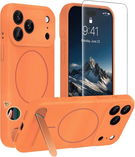 Vista 81 de Hualele - Funda magnética para Samsung Galaxy S24 Plus/S25 Plus con soporte de metal, [compatible con MagSafe]