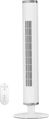 Vista 9 de COWSAR Ventilador de torre con control remoto, 6 velocidades, 4 modos, temporizador de 24 horas, oscilación de 60° para dormitorio, oficina, cocina
