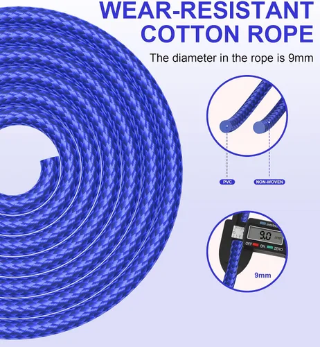 Vista 5 de Cuerda de saltar para mujeres y hombres, jumprope de fitness para mujeres, entrenamiento, cuerda de saltar ajustable para adultos