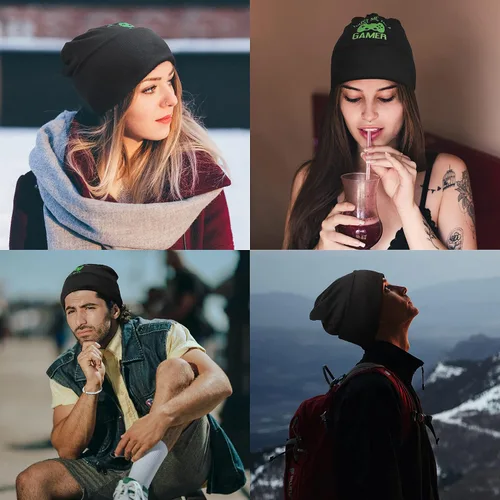 Vista 5 de FOECBIR Gorro con diseño de calavera de girasol y calavera para mujer