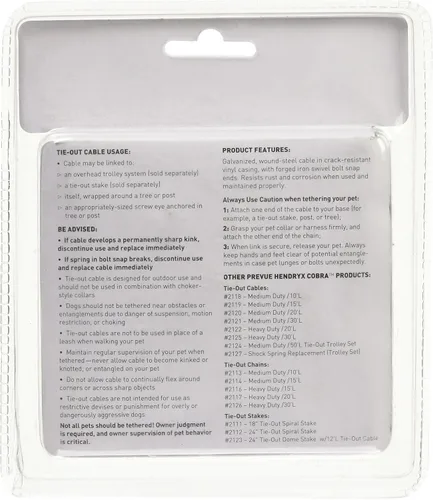 Vista 4 de Prevue Pet Products Cadena de amarre resistente de 20 pies – Enlaces ovalados soldados de seguridad de 0.150 in chapados en zinc, amarre para perro