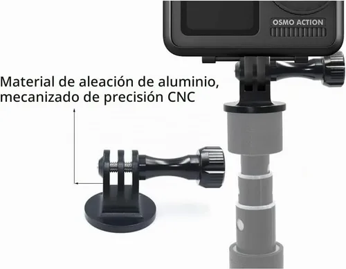 Vista 7 de Adaptador de trípode de cámara de aluminio 1/4"-20 Adaptadores de montaje de conversión compatibles con cámaras de acción Gopro Insta360 y otros
