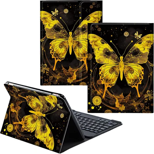 Vista 62 de Funda para Samsung Galaxy Tab S6 Lite 2022/2020 Teclado Inalámbrico Desmontable y Cubierta De Soporte De Cuero PU Funda Protectora Para Samsung