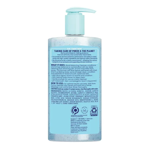 Vista 7 de Bioré Jabón facial equilibrante, limpiador para pieles mixtas, limpiador facial equilibrado con PH, vegano, libre de crueldad, 6.77 onzas, paquete