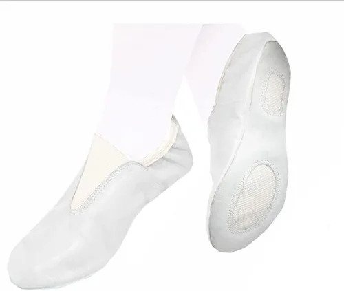 Vista 5 de Juego de dos zapatos de gimnasia negros y blancos para niños y adultos, zapatos de gimnasia para trampolín, zapatos de gimnasia para hacer