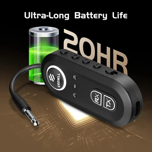 Vista 7 de Receptor transmisor Bluetooth 5.4 actualizado 2026, adaptador Bluetooth de avión, transmisor inalámbrico compatible con 2 AirPods/auriculares