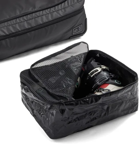 Vista 9 de evo Bolsa de rodillos de esquí y snowboard de lujo con cubo de embalaje, bolsa de equipo de botas de esquí compatible con TSA con ruedas