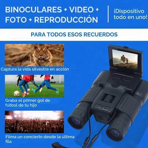 Vista 3 de Binoculares digitales con cámara y grabación de video, videocámara de 5MP de alta potencia de 12 x 32 para cámaras de observación de aves
