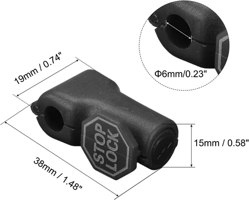 Vista 2 de MECCANIXITY Cerradura antirrobo para teléfono móvil de supermercado, cerradura magnética especial de 0.236 in, gancho de clavija, negro