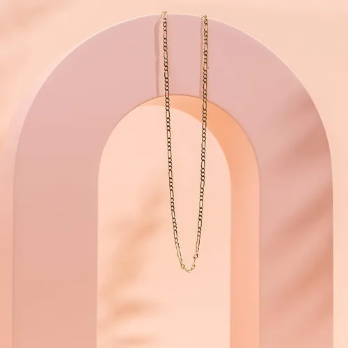 Vista 4 de PAVOI 14K Gold Plated Curb Paperclip Box Sphere Bead Snake Herringbone and Figaro Chain Adjustable Necklace