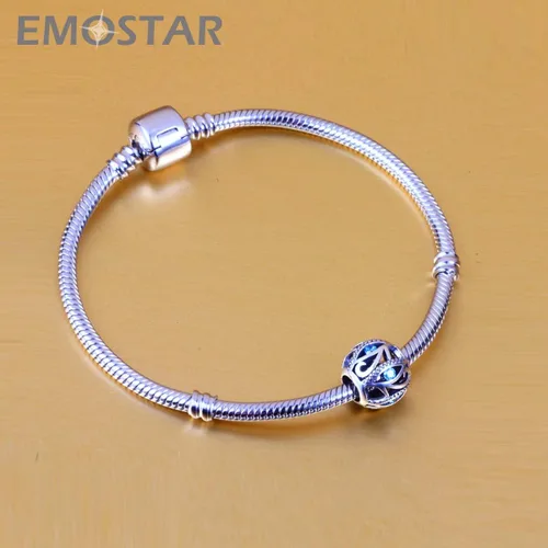 Vista 7 de EMOSTAR Juego de dijes brillantes de circonita cúbica para mujer Pandora, dijes de mal de ojo y cruz de circonita cúbica colgante, juego de joyas