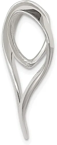 Vista 2 de Collar con dije de corazón de plata de ley 925 joyería fina omega para mujer regalos para ella