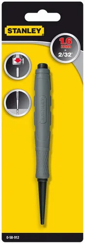 Vista 2 de Stanley 0-58-912 Punzón de uñas con Dynagrip, amarillo/plateado