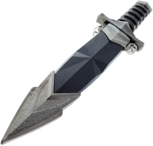Vista 4 de PS Daga de asesino oscuro con funda daga renacentista medieval Para colección cosplay en ferias medievales o renacentistas negro Negro