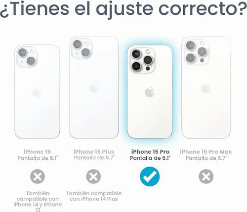 Vista 2 de Funda MagSafe Speck para iPhone 15 Pro - Protección contra caídas y de cámara, ClickLock antideslizante, compatible con carga inalámbrica, se adapta