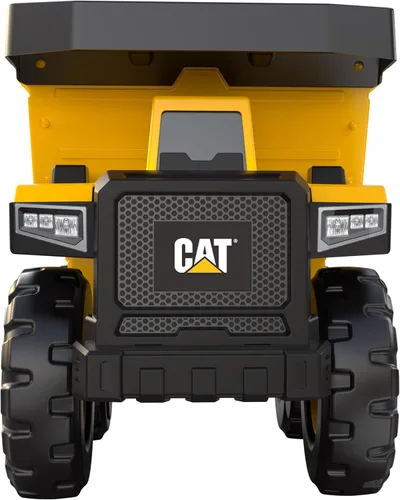 Vista 5 de CAT Juguetes de construcción, Camión volquete de acero de 16" - Cuerpo de acero real, cama basculante funcional, ruedas todo terreno extragrandes