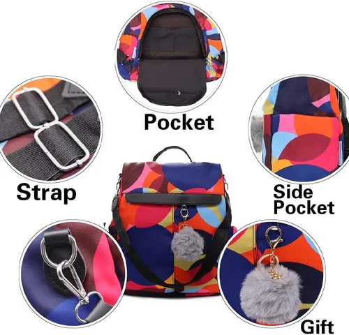 Vista 16 de Mochila para mujer, impermeable, antirrobo, bolsa de viaje, estiloA , L, Mochila