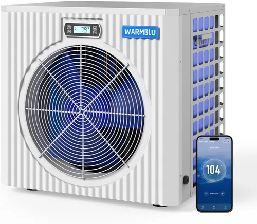 Vista 13 de Bomba de calor para piscina H5 18,000BTU 5,000 galones de alta eficiencia COP4.1 ahorro de energía 45% por encima del control WiFi inteligente 110V