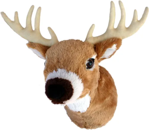 Vista 2 de Peluche felpa venado de cola blanca con soporte de pared Adore de 13 pulgadas