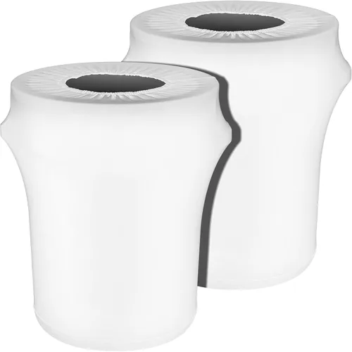 Vista 8 de Tanlade Cubierta elástica para cubo de basura de 32 galones, contenedor de residuos de spandex para exteriores, negro, 1 unidad