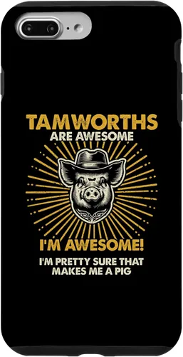 Vista 9 de iPhone 15 Pig Dad Mom Awesome - Farmer Breeder Tamworths Case