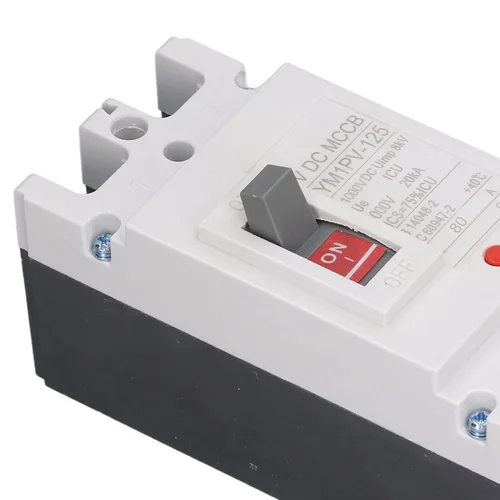 Vista 4 de Hilitand Disyuntor miniatura 1000V 80A 2 polos MCCB DC Solar batería aislador interruptor instalación de carril DIN