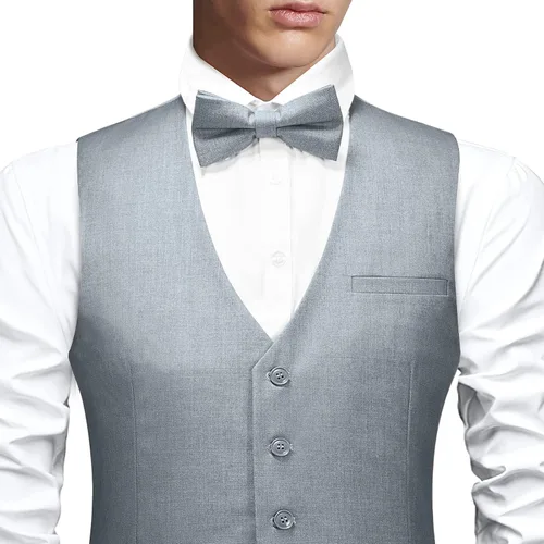 Vista 5 de FAIMO Suit Vest for Men Formal, Business Tuxedo Vest Bow Tie Pocket Square Set, Mens Dress Vest for Wedding(XS-4XL)