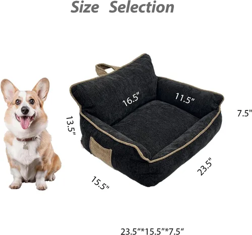 Vista 3 de Cama lavable para perros de tamaño mediano, camas para mascotas para perros medianos, sofá cama para perros con funda extraíble lavable, cálida