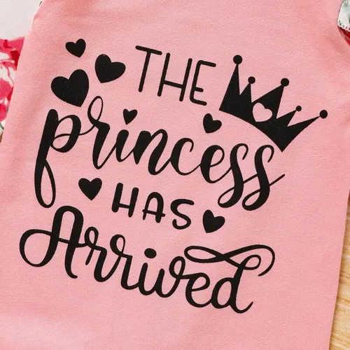 Vista 5 de GRNSHTS Conjunto de ropa para bebé recién nacida, mameluco con estampado de letras, sombrero+diadema para llegar a casa