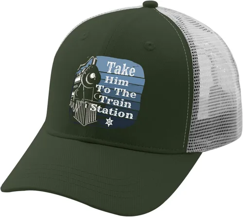 Vista 2 de devor Hats Take Him to The Train Station Baseball Cap for Women Funny Denim Baseball Caps Adjustable