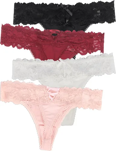 Vista 83 de ohyeah Tangas sexy de encaje tangas bragas de tiro bajo ropa interior para mujer de algodón entrepierna braga tangas bragas 4-18