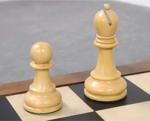 Vista 7 de Royal Chess Mall - Juego de piezas de ajedrez Leningrado Staunton - Boj ebonizado - Rey de 4