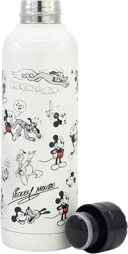 Vista 3 de STOR Botella térmica de acero inoxidable para adultos jóvenes, 17.4 fl oz, diseño de Mickey Mouse