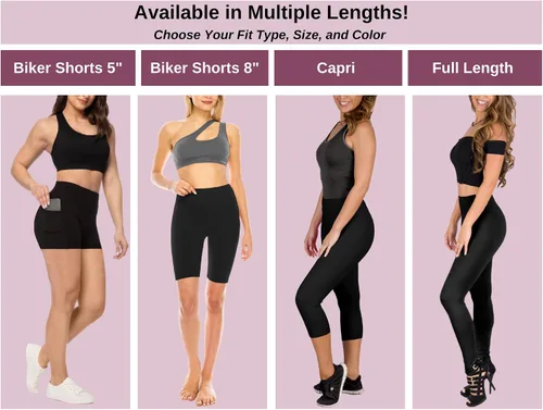 Vista 4 de SATINA - Leggings para mujer de cintura alta para mujer- Leggings capri y de largo completo para mujer