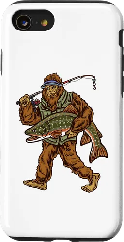 Vista 18 de iPhone 16 Brook Trout River Fishing Bigfoot Hunting Fishermen Case