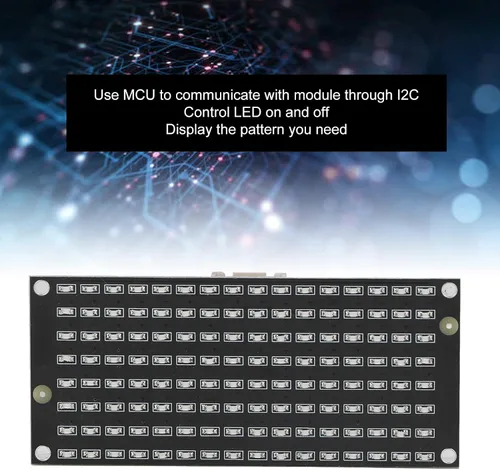 Vista 4 de Módulo de pantalla LED 3.3-5V 8x16 Dot I2C Tablero de control de comunicación para proyectos de microcontrolador