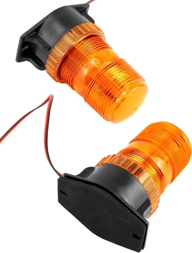 Vista 8 de QWORK Luces estroboscópicas LED ámbar, luces de baliza intermitentes de emergencia y advertencia para camiones, automóviles, autobuses, tractores