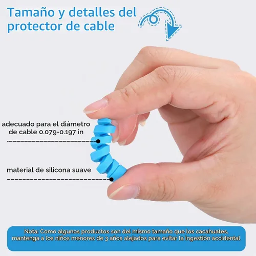 Vista 2 de Flutesan 40 protectores de cable de cargador de dibujos animados