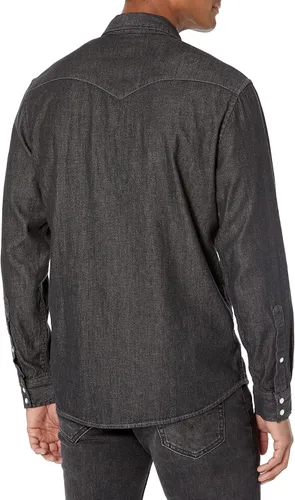 Vista 2 de Tienda Essentials - Camisa de mezclilla, corte regular y manga larga para hombre