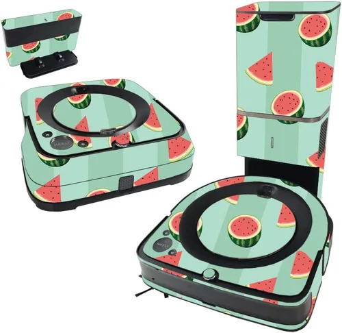Vista 12 de MIGHTY SKINS Skin compatible con iRobot Roomba s9+ Vacuum & Braava Jet m6 Bundle – Baby Blue Jacquard y cubierta de vinilo única Fácil