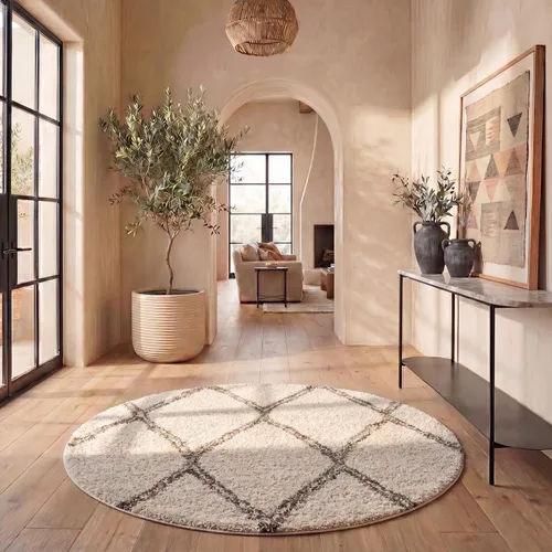 Vista 6 de SAFAVIEH Hudson Shag Collection - Alfombra decorativa de 2 x 3 pies, diseño de enrejado, no desprende pelusa y de fácil cuidado, 2 pulgadas