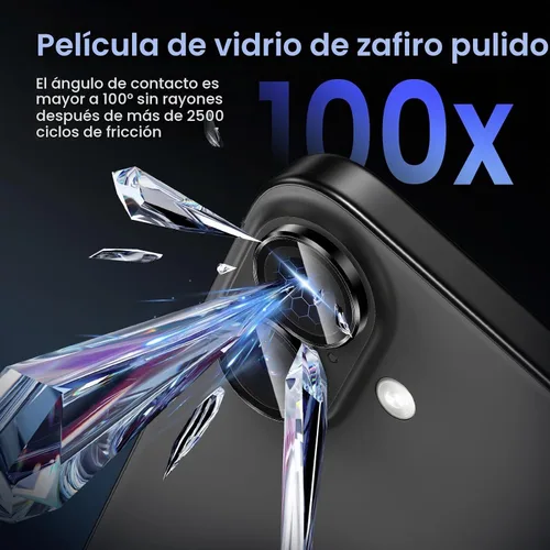Vista 5 de Tensea Protector de Lente de Cámara para iPhone 16 / iPhone 16 Plus, Protector de Cubierta de Cámara de Vidrio Templado 9H, HD Transparente, Anillo
