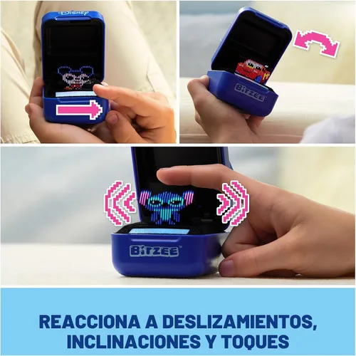 Vista 2 de Bitzee, Disney con 30 personajes interactivos en el interior, reacciona a deslizamientos, inclinaciones y toques, juguetes de Disney y regalos