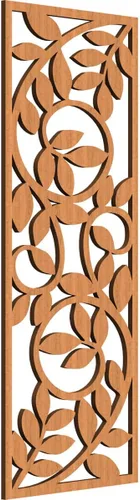 Vista 80 de 9 3/8"W x 24 3/8"H x 1/4"T Utica Decorativo Fretwork Madera Paneles de Pared, Abedul