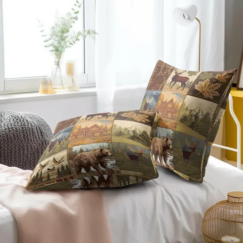 Vista 118 de Giwawa Juego de 2 fundas de almohada decorativas con diseño floral de girasol de 16 x 16 pulgadas, fundas de cojín decorativas para el hogar, sofá