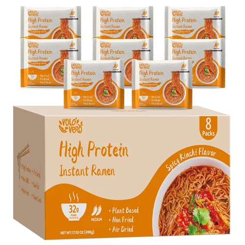 Vista 10 de VOLO VERO Ramen alto contenido en proteínas, fideos de proteína vegetal