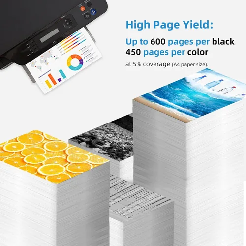 Vista 3 de 62 Negro/Color - Cartucho de tinta remanufacturado Combo para HP 62XL HP62 XL, compatible con Envy 5540 5542 5545 5640 5642 5660 5664 5665 7640
